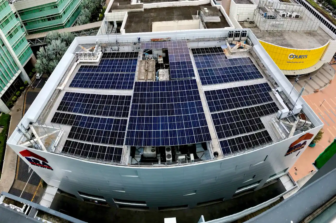 Commercial and industrial solar — ERA fish-eye view